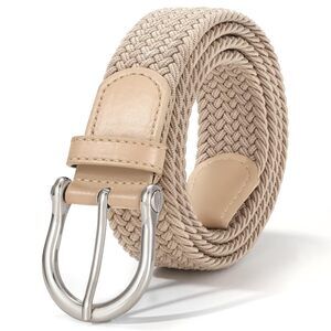 Braided Belt For Women Men Stretch Woven Belt Plus Size Elastic Belt 8721